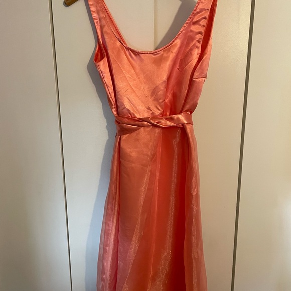 Handmade coral bridesmaid dress - Picture 4 of 5